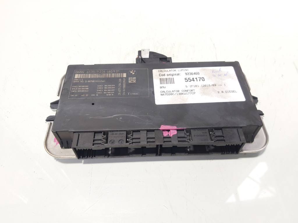 Calculator lumini, cod 9236460, Bmw 5 (F10) (id:55