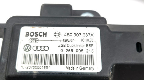 Calculator Modul Abs Esp Audi A6 (4B, C5) 1997 - 2005 4B0907637A, 0265005213, 07207005016S