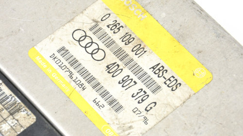 Calculator Modul Abs Esp Audi A6 (4B, C5) 1997 - 2005 4D0907379G , 4D0 907 379 G, 4D0 907 379 , 4D0907379, 0265109001, 0 265 109 001