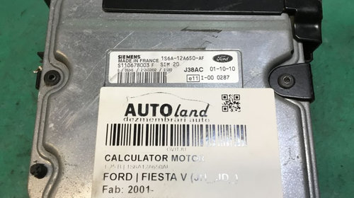 Calculator Motor 1s6a12a650af 1.25 B Ford FIE