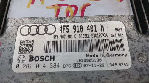 Calculator motor Audi A6 (2004-2011) [4F2, C6] 0281014384