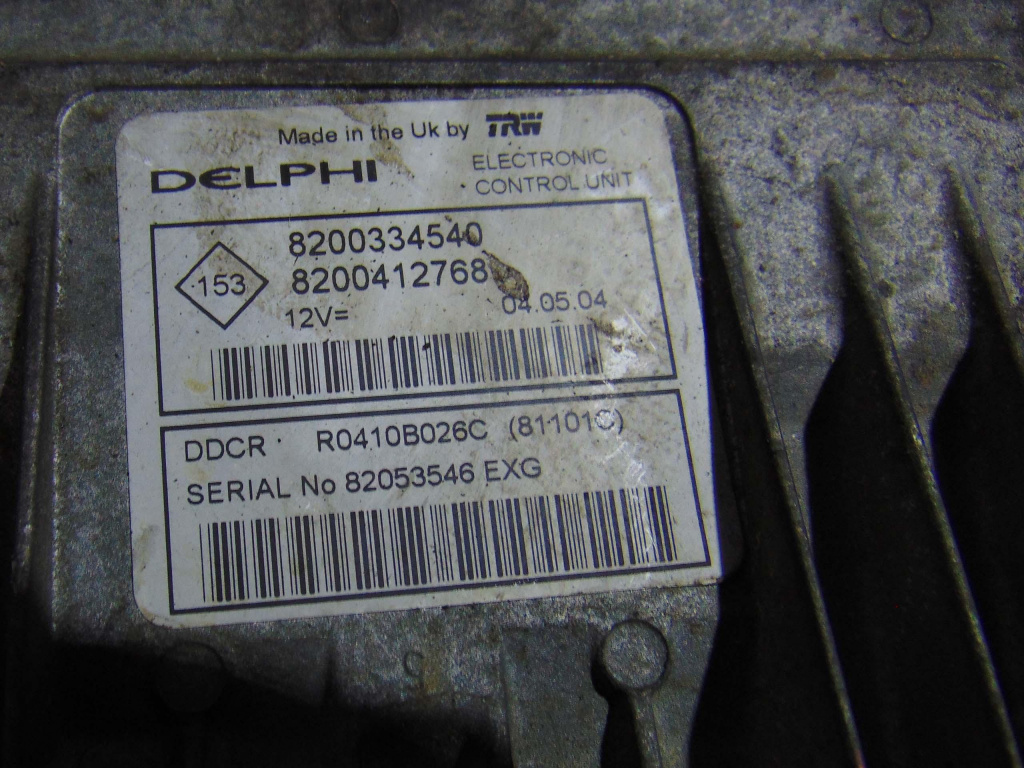 Calculator motor avand codul 8200334540 