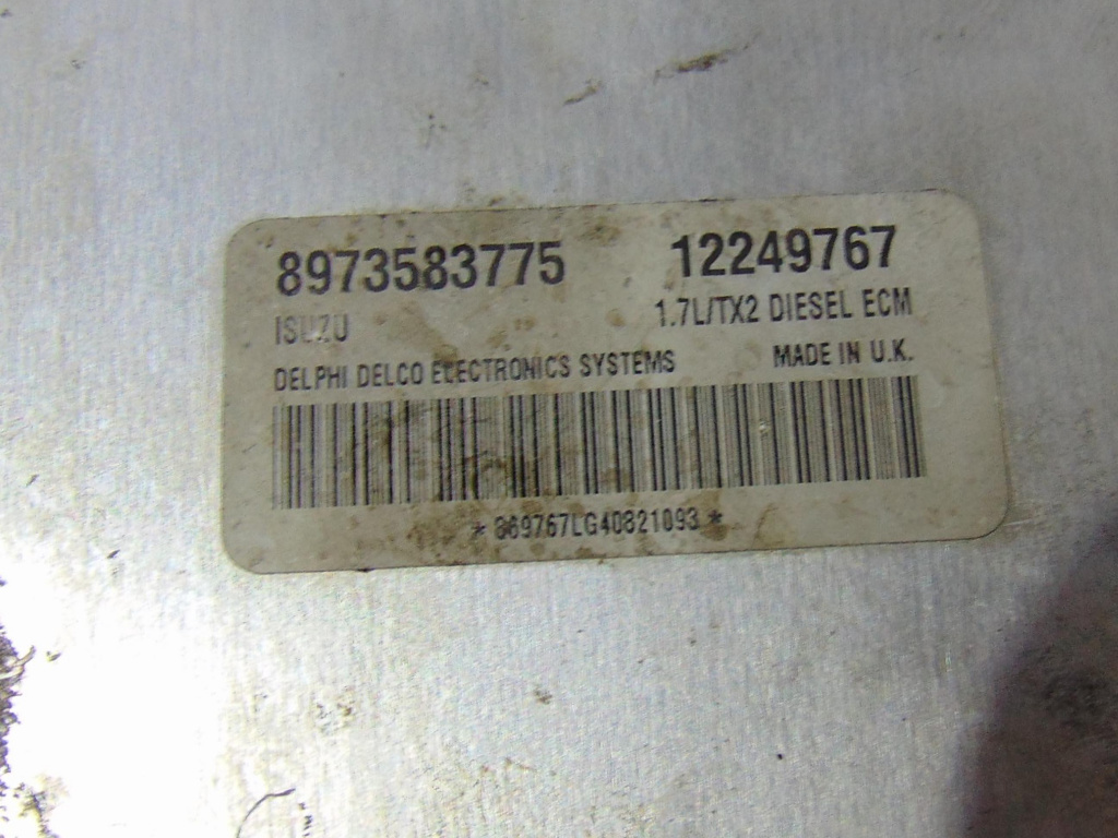Calculator motor avand codul 8973583775 