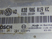 Calculator Motor avand codul original -038906019KC / 0281011204- pentru VW Passat B5 2001