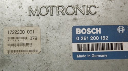 Calculator motor BMW Seria 5 E34 2.0 I cod: 1722200001 / 0261200152 model 1990