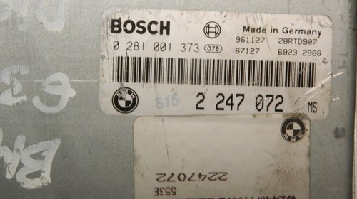 Calculator motor BMW Seria 5 E34 2.5 TDS Cod: 0281001373 / 2247072 model 1992