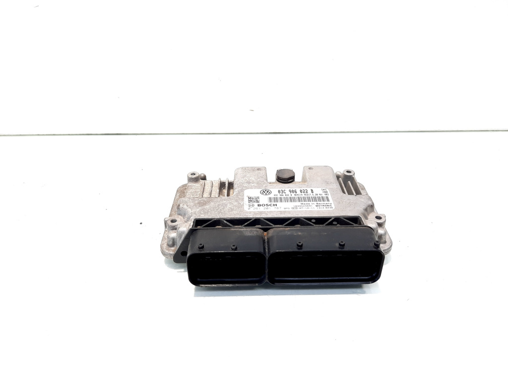 Calculator motor, cod 03C906022B, 0261201787, Seat Altea (5P1), 1.4 TSI, CAX (idi:545731)
