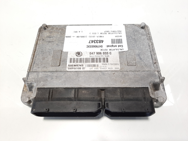 Calculator motor, cod 047906033C, Skoda Fabia 1 (6Y2) 1.4 MPI, AQW (id:483347)