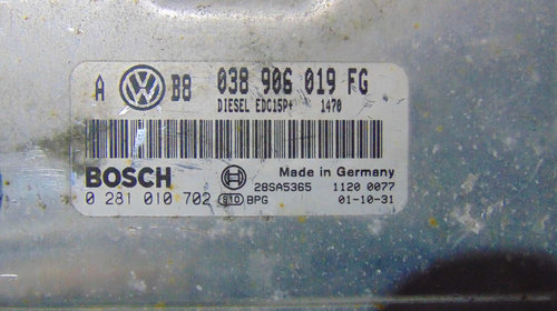 Calculator motor cu codul 038906019FG pentru VW Golf IV / VW Bora / 1.9 tdi