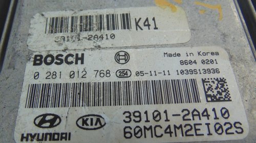 Calculator motor cu codul 60MC4M2EI02S / 0281012768 pentru Hyundai Accent, 1.5CRDI
