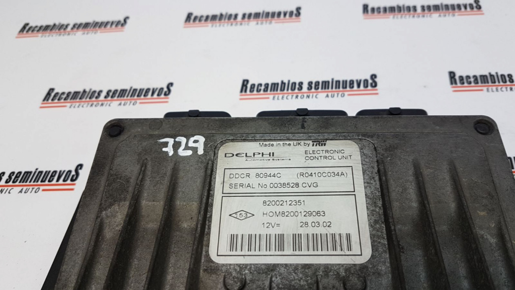 Calculator Motor DELPHI RENAULT CLIO R0410C034A / 8200212351 / HOM 8200129063 / HOM8200129063R0410C034A / 8200212351 / HOM 8200129063 / HOM8200129063