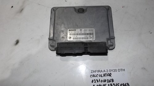 CALCULATOR MOTOR ECU 0281010268 Opel Zafira A, 2002, 2.0dti Y20DTH