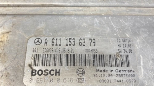 Calculator motor ECU 2.2 CDI Mercedes Sprinter cod A6111536279 / A 611 153 62 79