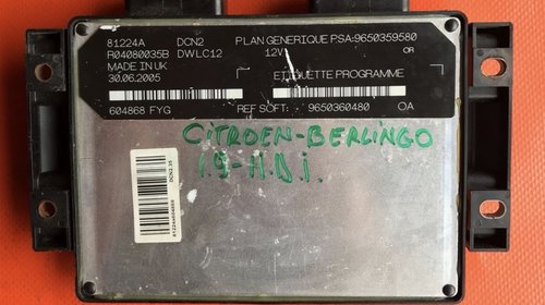Calculator Motor ECU Citroen Berlingo 1.9 HDI Cod: 9650360480
