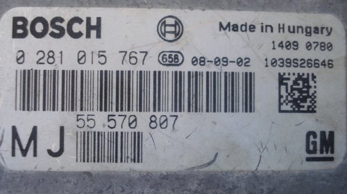 Calculator Motor ECU Opel 1.9 Z19DTH cod 0281