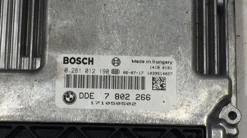 Calculator motor ECU Seria 5 E60 2.5 diesel cod 7 802 266 / cod BOSCH 0 281 012 190