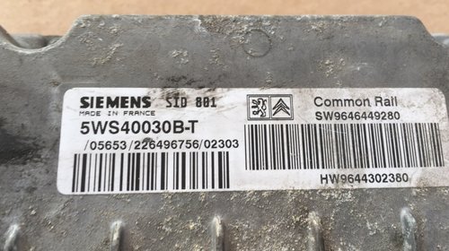 CALCULATOR Motor ECU Siemens PEUGEOT 307 2.0 HDI tip RHY 90 cp 2003