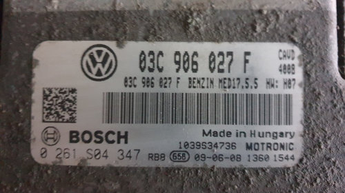 Calculator motor / Ecu VW Golf 5 1.4 TSi 160 cai motor CAVD cod piesa : 03C906027F