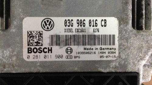 Calculator motor ECU Vw Golf 5 cod 03G906016CB BOSH 0281011900