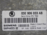 Calculator motor ECU VW POLO 1.2 benzina motor AZQ cod - serie originala 03E906033 / 5WP4016304