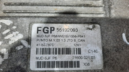Calculator motor Fiat Punto cod 55192093