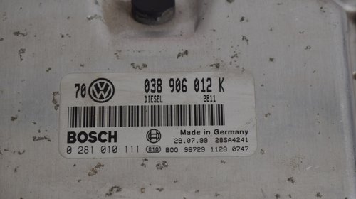 Calculator motor Golf 4 1.9 TDI AGR 038906012K 539
