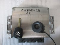 CALCULATOR MOTOR (KIT PORNIRE) + CHEIE SI CITITOR CITROEN , PEUGEOT ; 1.4I COD - 9642222380