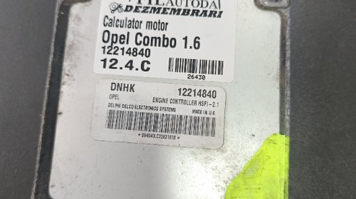 Calculator motor Opel Combo 1.6 Cod calculato