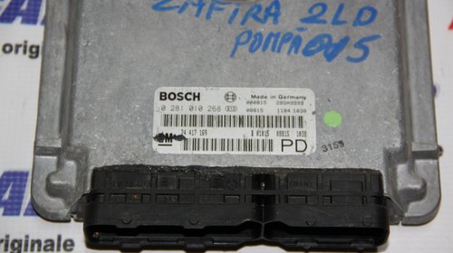 Calculator motor Opel Zafira A 2.0 DTI cod: 0281010268 / 24417169 / 24417169PD model 2003