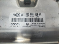 Calculator motor Skoda Superb 1, 2004, 1.9 TDi, cod piesa: 038906019KC/0281011204