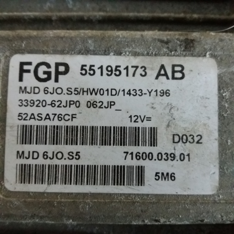 Calculator motor Suzuki Swift 2006, 1.3JTD, cod: FGP55195173AB