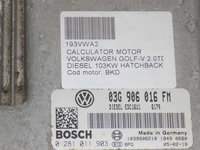 CALCULATOR MOTOR VW GOLF-V / 03G 906 016 FM