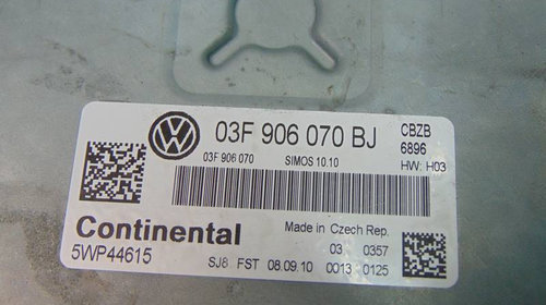 CALCULATOR MOTOR VW GOLF-VI 1.2TSI 2012 03F 906 070 BJ
