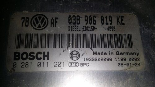 Calculator motor VW PAssat 1.9TDI 038906019KE, 0281011201