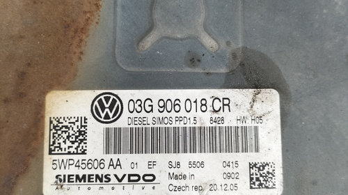 Calculator motor VW Passat B6, 2007, 2.0 TDi, cod piesa: 03G906018CR