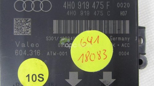 Calculator Parctronic Audi A6 4G, A7 4G, A8 4H cod 4H0919475 F original