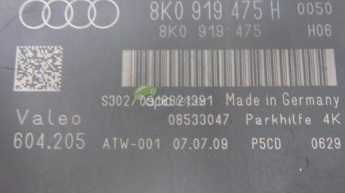 Calculator parktronic original Audi A4 8K / A5 8T
