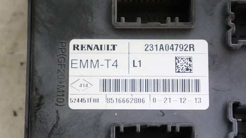 CALCULATOR POMPA INJECTIE RENAULT CAPTUR 1.5 dci 2014, 66KW, 90CP, e5, tip motor: K9K 608 231A04792R