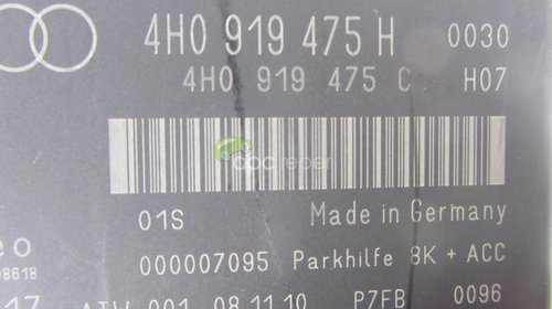 Calculator Senzori parcare Audi A8 4H/ A7 / A6 4g Original 4H0 919 475 H