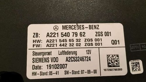 Calculator suspensie airmatic Mercedes s320 c