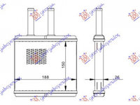 CALORIFER CHEVROLET KALOS ->2005 Calorifer (B) cu/fara aer conditionat (150x188) PIESA NOUA ANI 2000 2001 2002 2003 2004 2005