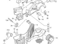 Calorifer electric aeroterma Volkswagen Passat B5.5 berlina 4motion 2003 OEM 3B0963235