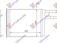 Calorifer habitaclu +/-AC CITROEN JUMPER 94-02 FIAT DUCATO 94-02 PEUGEOT BOXER 94-02 Cod 644893