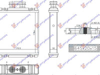 CALORIFER INCALZIRE HABITACLU (178x171x32) (BR) - SKODA FABIA 14-, SKODA, SKODA FABIA 14-18, 746106510