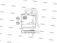 Calorifer Radiator caldura Iveco Daily 2001-2007 NOU 504026722 (COMPLET CU Conducta) +/-ΑC 220x260