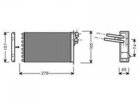 Calorifer radiator habitaclu AUDI A4 Avant B5 1994-> pentru S4 quattro-195 KW