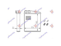 Calorifer Radiator incalzire habitaclu Skoda Yeti 2009-2013 NOU 1K0819031A 1K0819031B TIP VALEO (185x176)