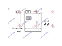 Calorifer Radiator incalzire habitaclu VW EOS 2006-2011 NOU 1K0819031A 1K0819031B TIP VALEO (185x176)