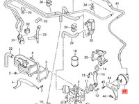 Canistra vacuum Volkswagen Passat B5.5 (3B) Berlina 2005 1.9 TDI OEM 038129807