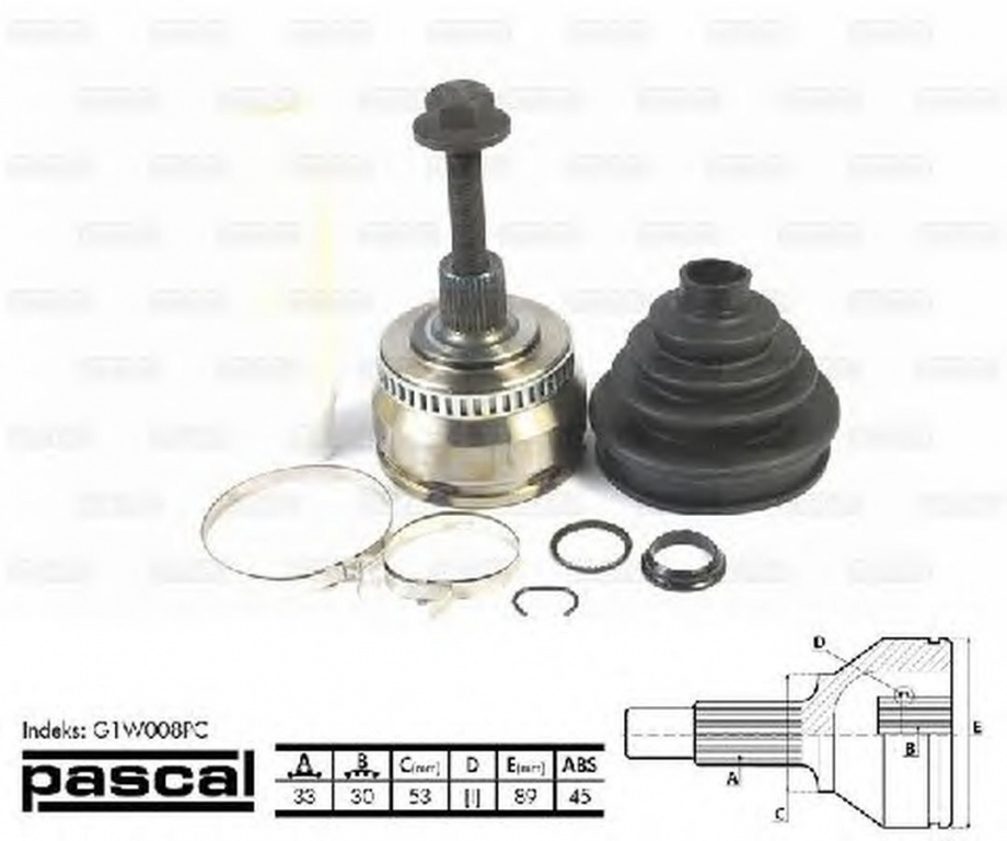 Cap planetara AUDI A4 Avant 8D5 B5 PASCAL G1W008PC